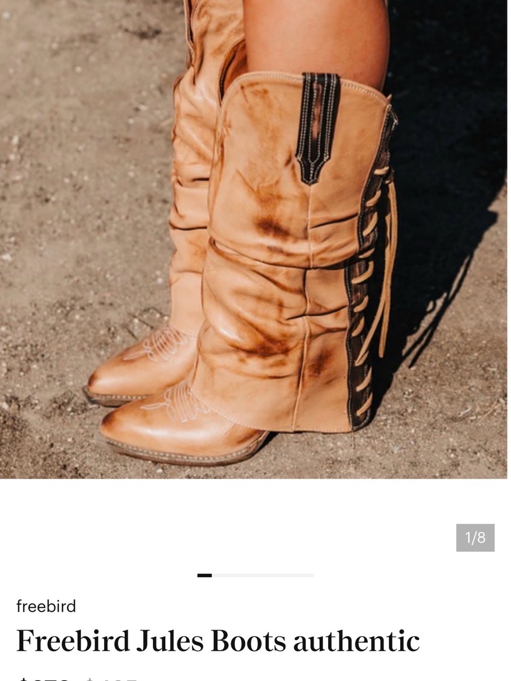 freebird Lace-Up Tan Leather Western Boots
